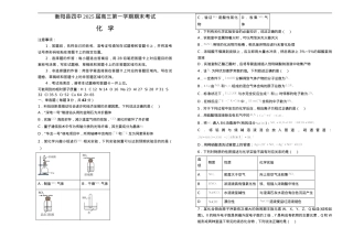 湖南省衡阳市衡阳县第四中学2024-2025学年高三上学期1月期末化学试题（含答案）.docx