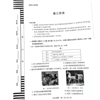 湖南省天一大联考暨郴州市教学质量检测（郴州二检怀化统考）历史 PDF版含解析.pdf