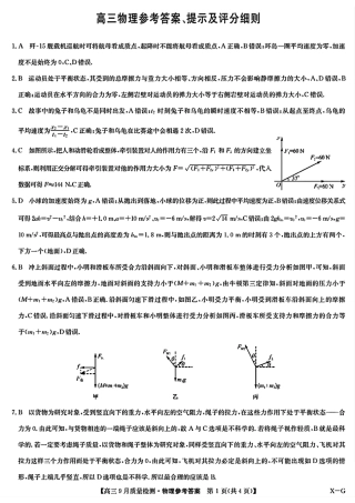 九师联盟2025届高三10月联考（W-G）物理试题答案.pdf