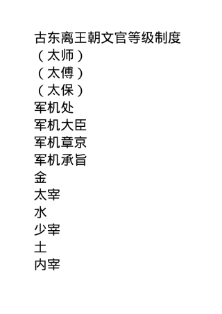 古东离王朝文官等级制度.docx