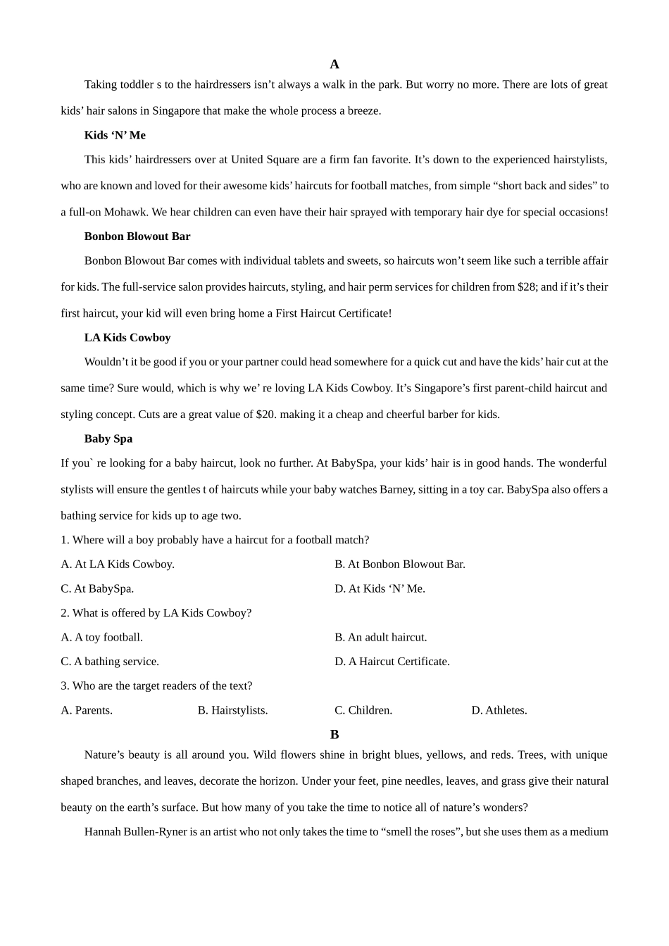 黑龙江省牡丹江地区共同体2024-2025学年高二上学期期末考试英语试卷（含答案，无听力原文及音频）.docx_第3页