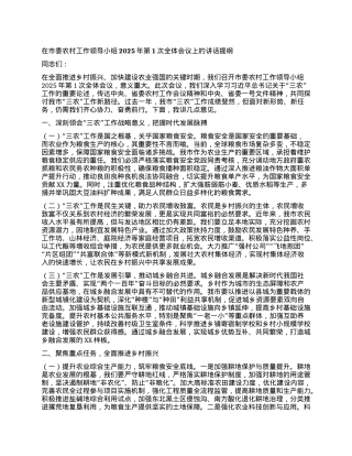 在市委农村工作领导小组2025年第1次全体会议上的讲话提纲.docx