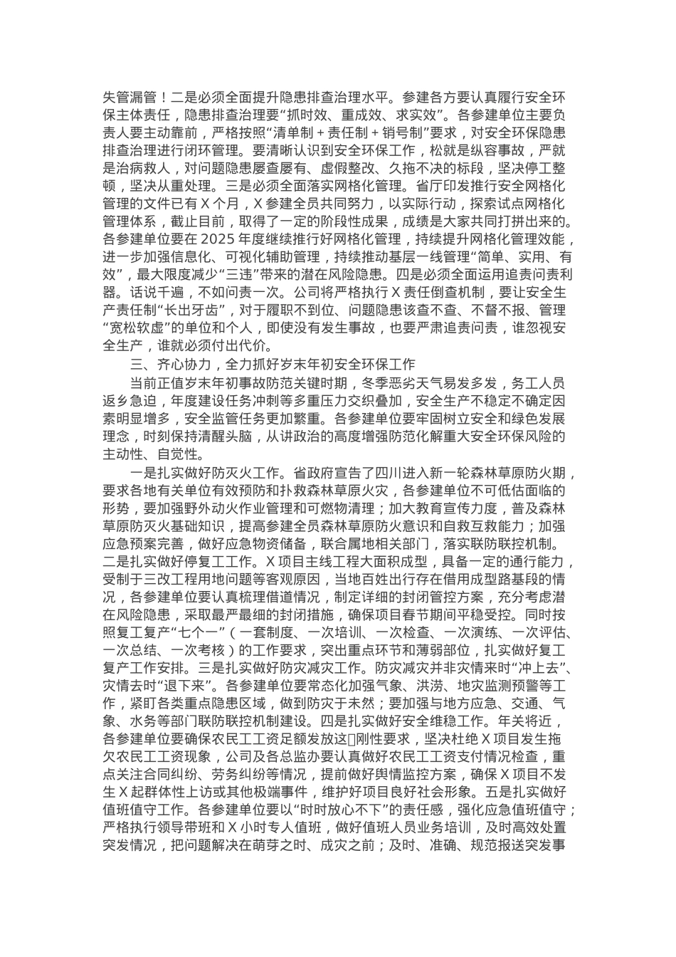 在公司2025年第一季度安委会、生态环境保护工作会暨2024年安全环保工作总结会上的讲话.docx_第2页