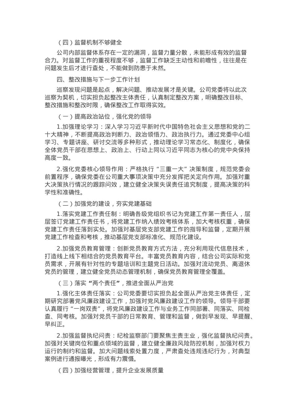 在公司党委巡察工作汇报会上的总结发言.docx_第3页