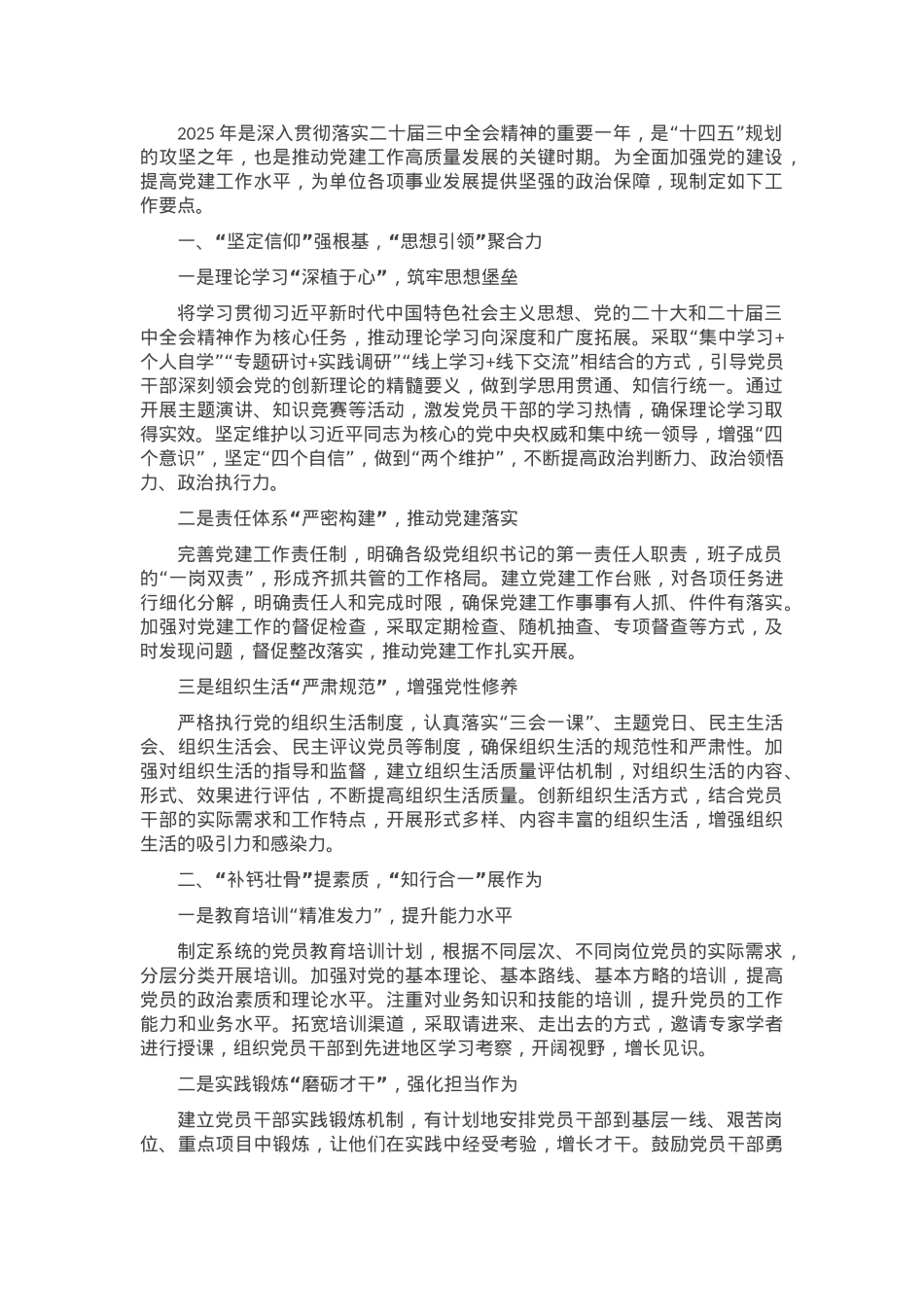 2025年度党建工作要点计划.docx_第1页