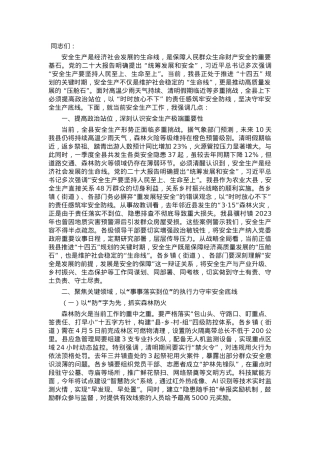 县安全生产委员会2025年第一次全体会议讲话.docx