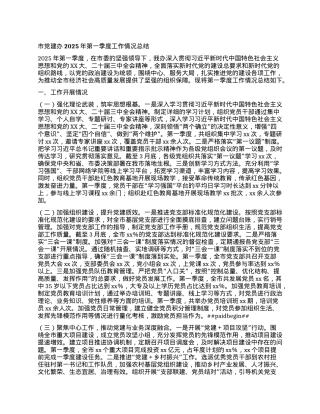 市X建办2025年第一季度工作情况总结.docx
