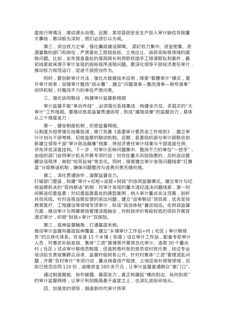 某县委书记在县委审计委员会会议上的讲话.docx_第2页
