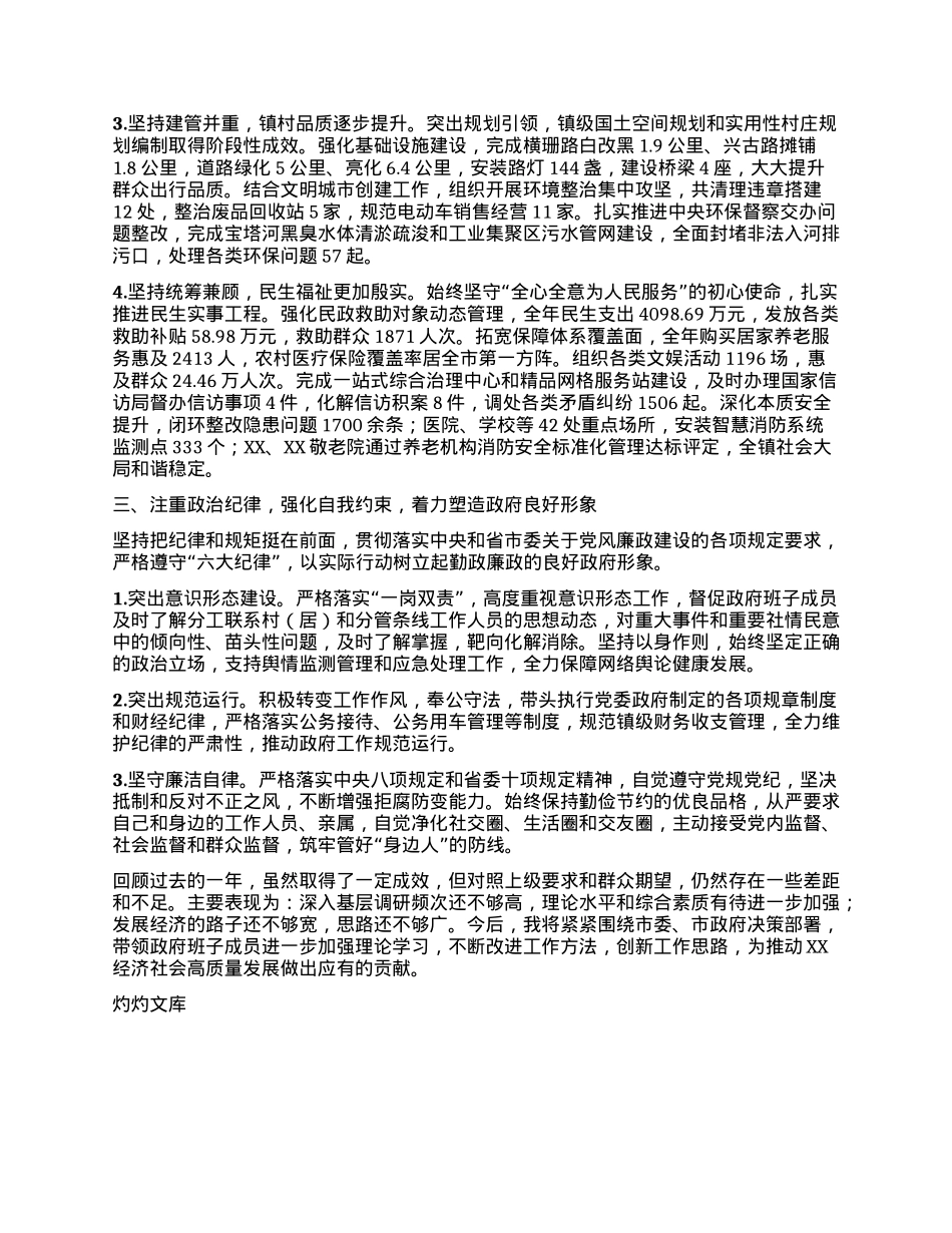 乡镇镇长个人述职报告.docx_第2页