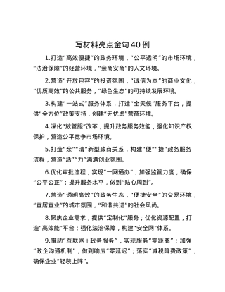 写材料亮点金句40例.docx