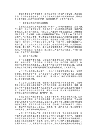 警示教育大会剖析发言.docx