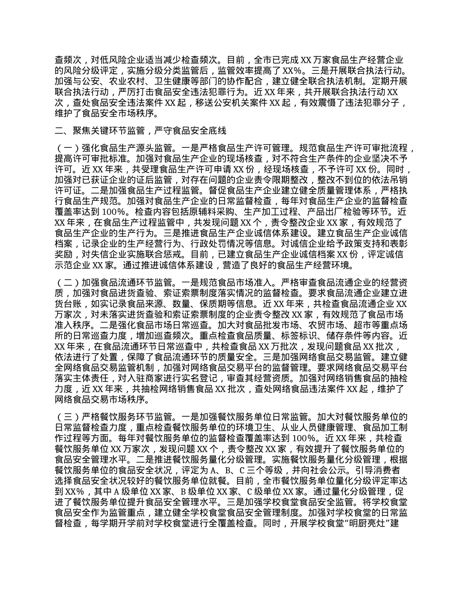 市场监督管理局关于2024年度食品安全工作典型经验汇报.docx_第2页