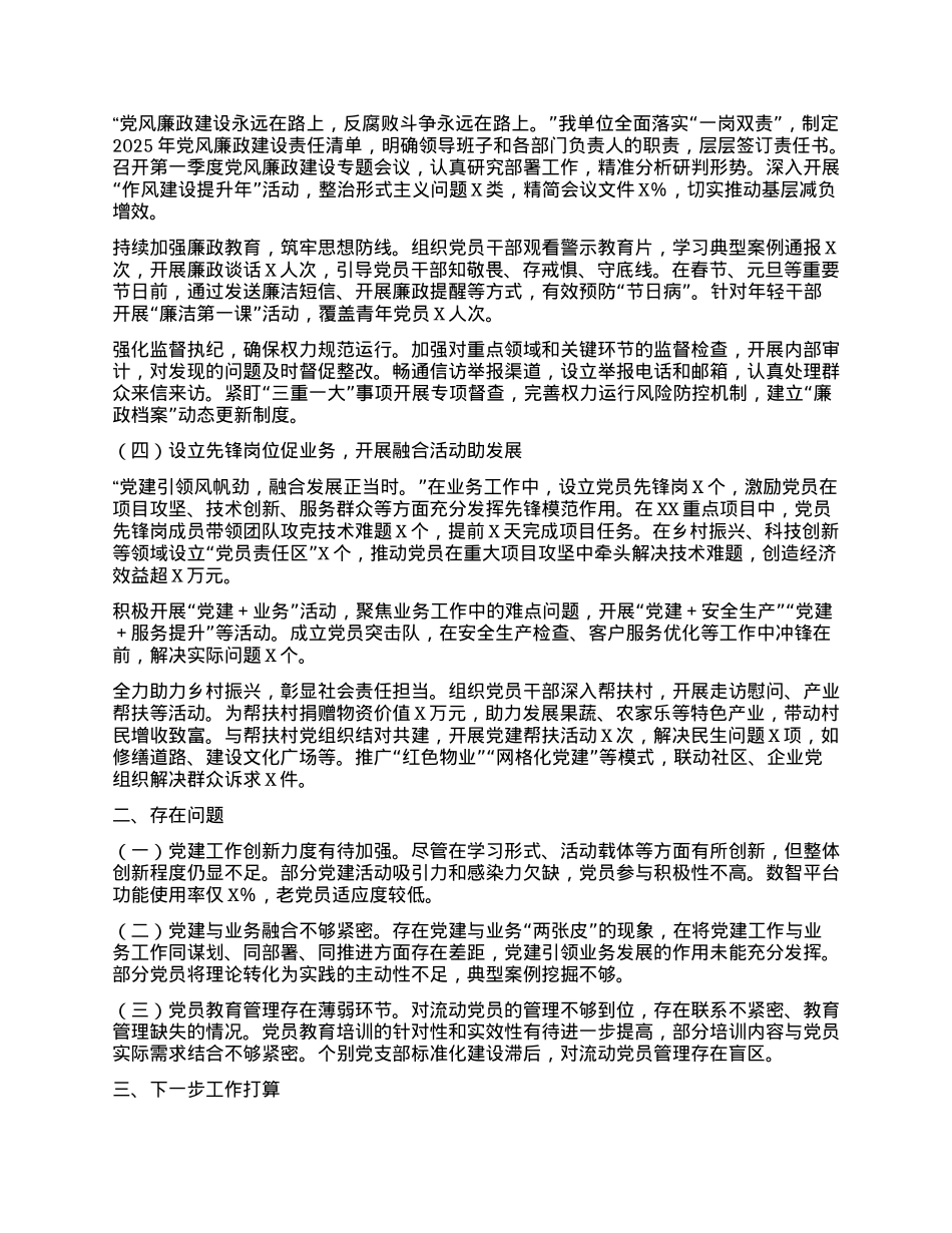 2025年第一季度X建工作总结.docx_第2页
