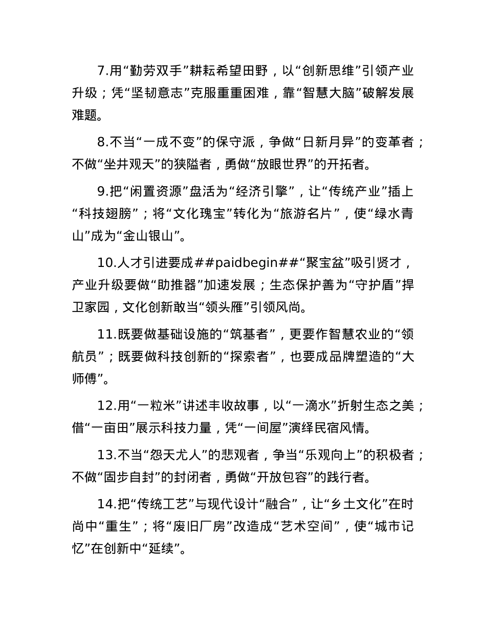乡村振兴类排比金句30例.docx_第2页