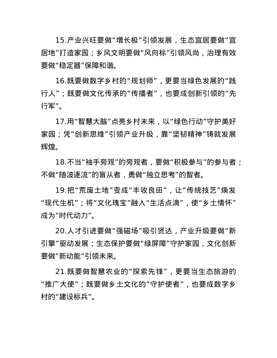 乡村振兴类排比金句30例.docx_第3页