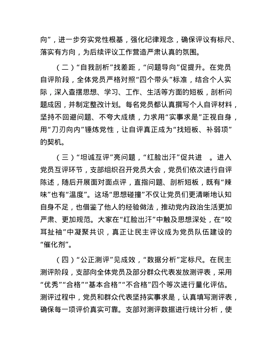 X支部2024年民主评议X员工作情况报告.docx_第2页