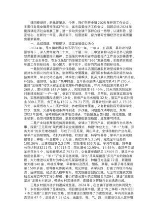 党委副书记、政府镇长在全镇2025年经济工作会议上的讲话.docx