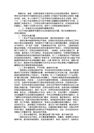 党员干部2024年度民主生活会个人对照检查发言材料.docx