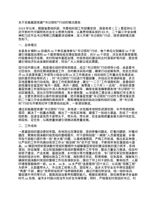 关于实施基层X建“书记领衔”行动的情况报告.docx