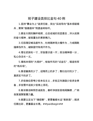 班子建设类排比金句40例.docx