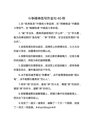 斗争精神类写作金句40例.docx