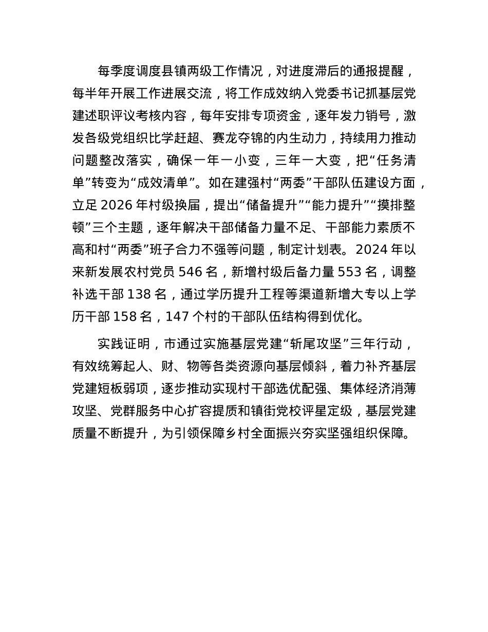 市委组织部副部长研讨发言：“斩尾攻坚”补齐基层X建短板.docx_第3页