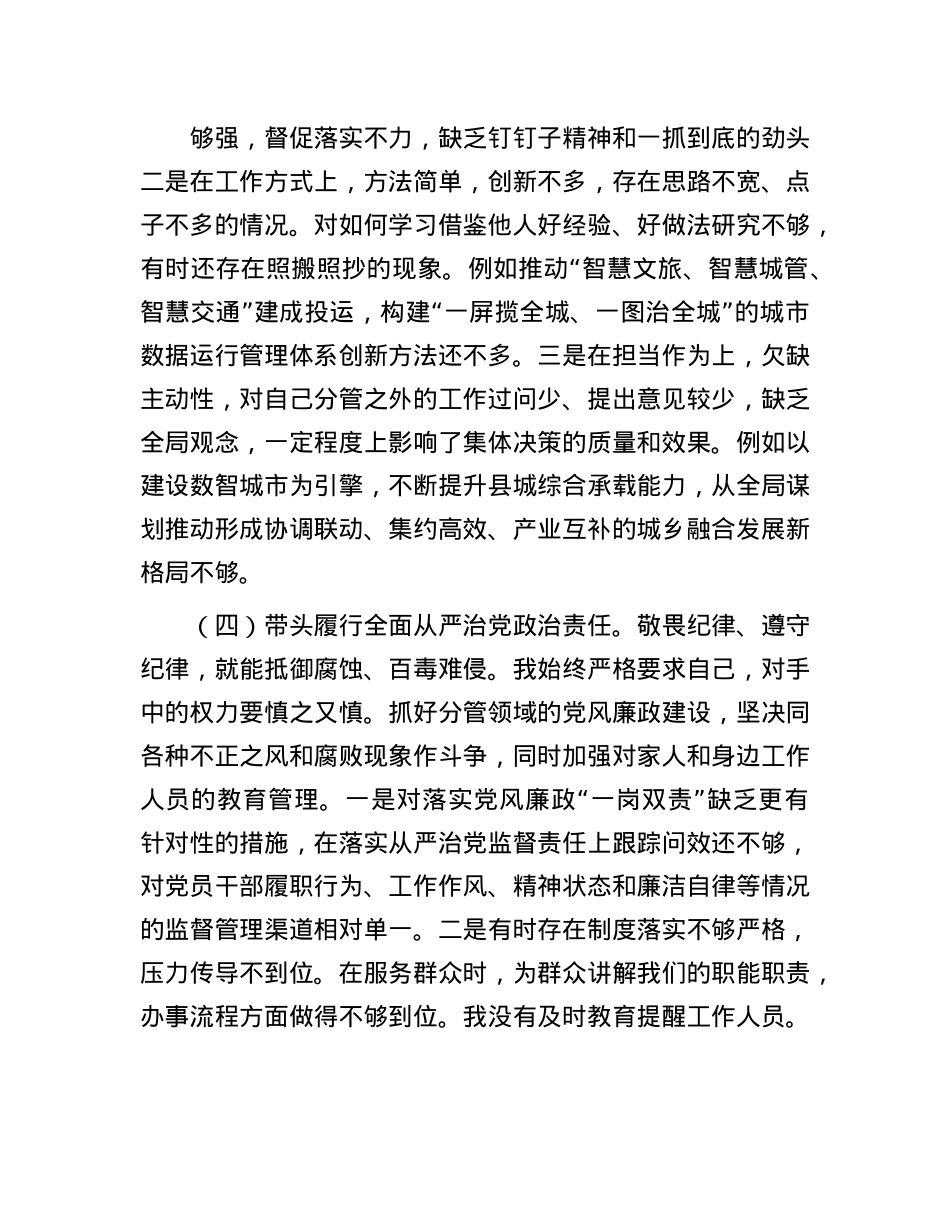 2024年县政府民主生活会个人发言提纲（四个带头）(1).docx_第3页