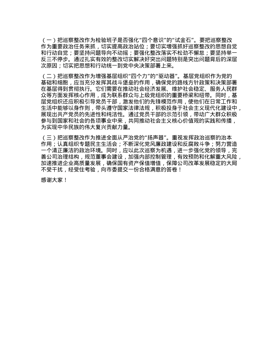 在企业2024年巡视整改反馈意见会上的发言.docx_第3页