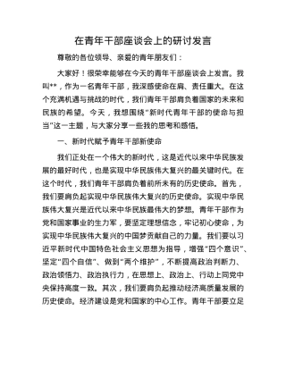 在青年干部座谈会上的研讨发言.docx
