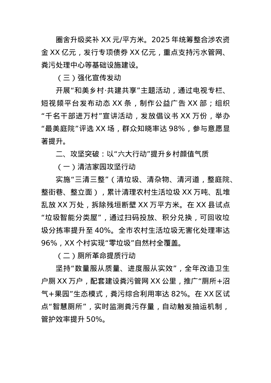 在全市乡村振兴“两清两改两治理”行动推进会上的汇报发言.docx_第2页