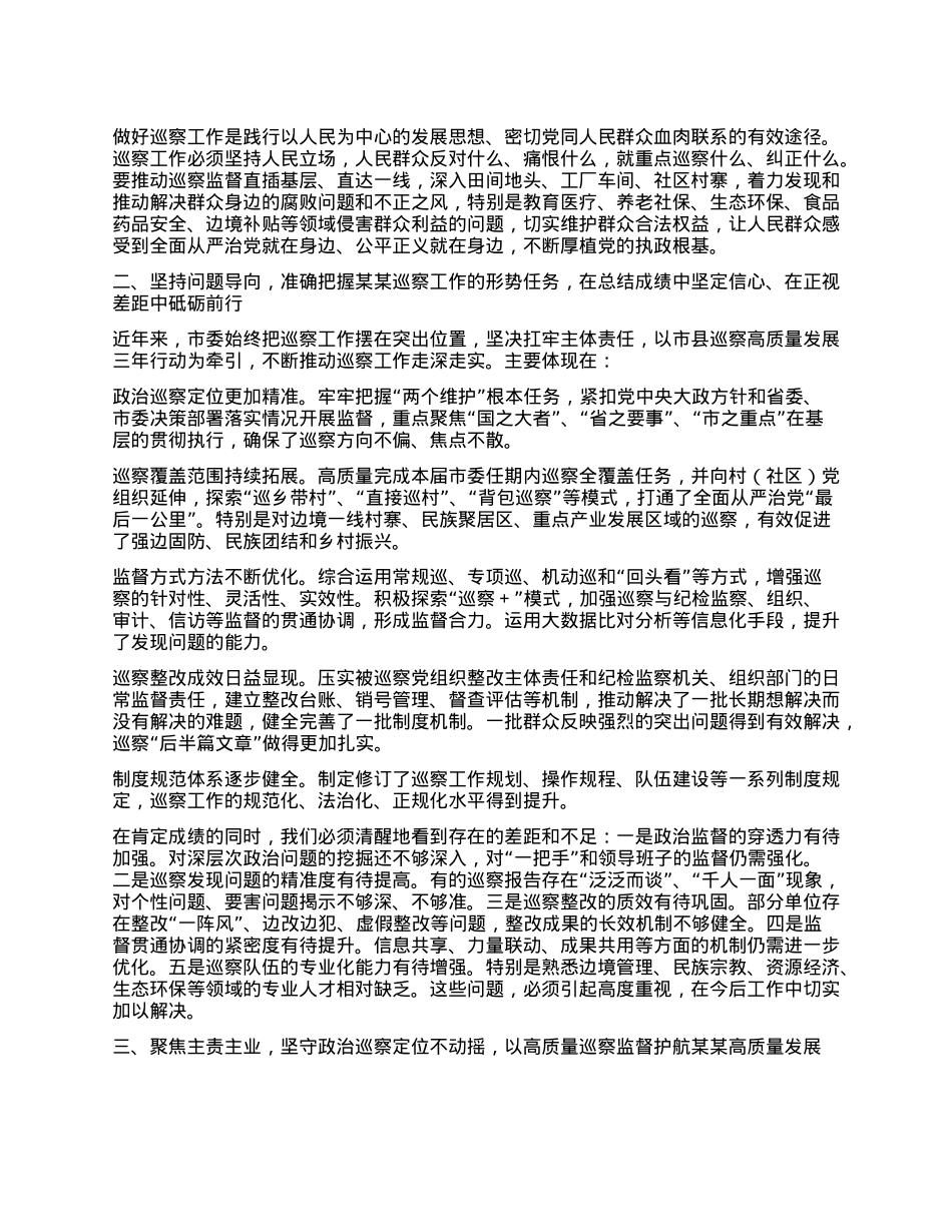 在全市巡察工作会议上的讲话.docx_第2页