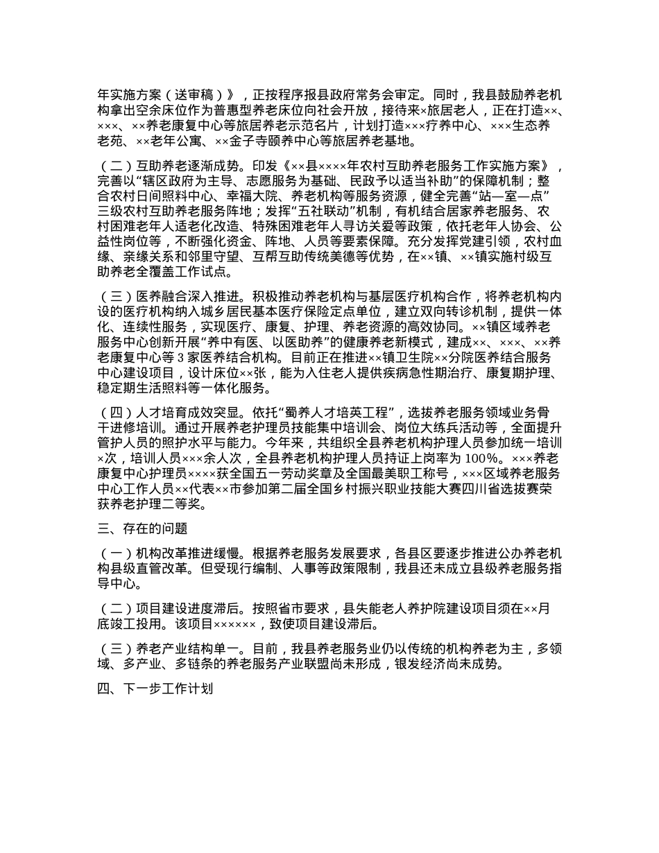 副县长在全市养老领域重点工作调度会上的发言.docx_第3页