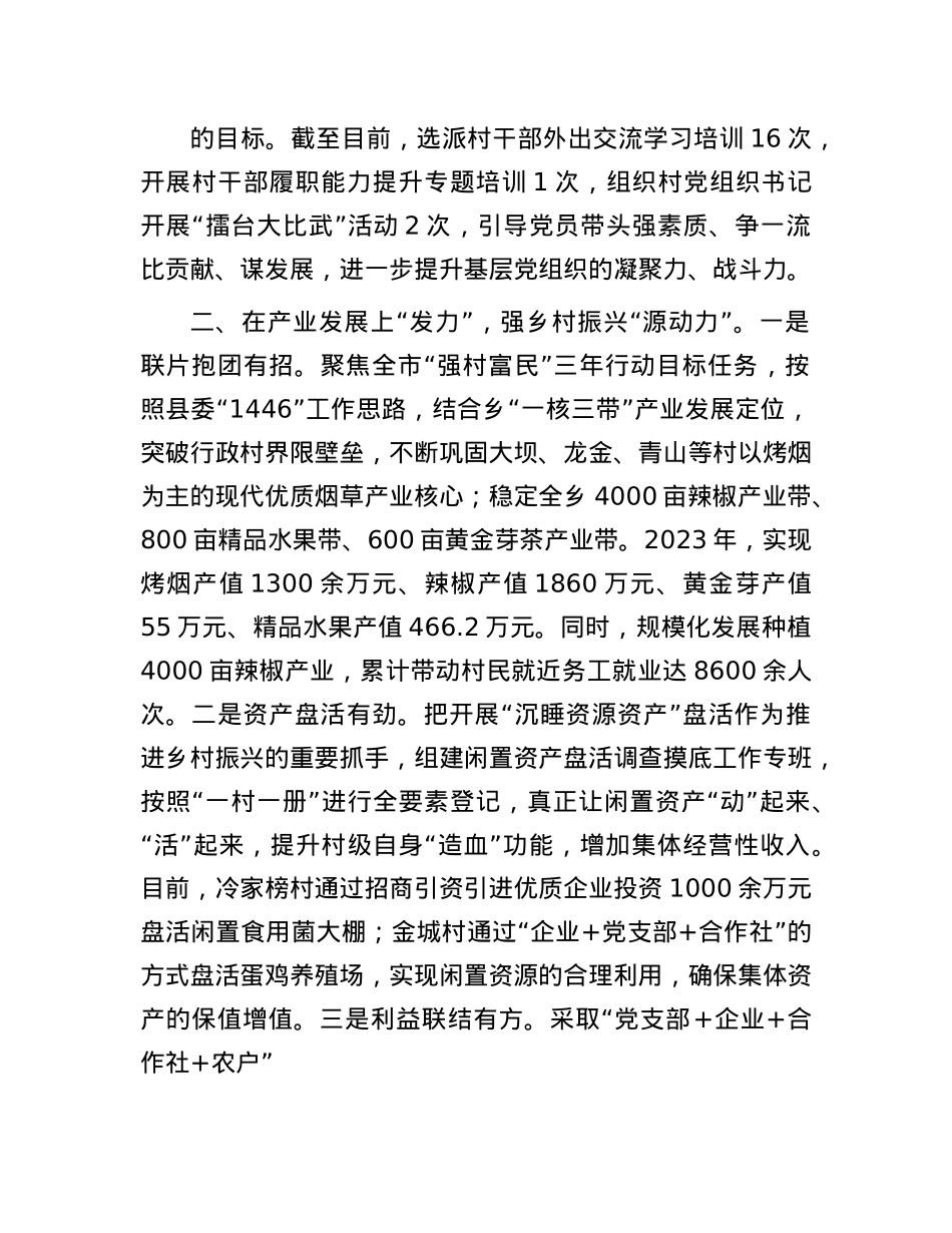 乡X委书记在X建引领高质量发展座谈会上的交流发言.docx_第2页