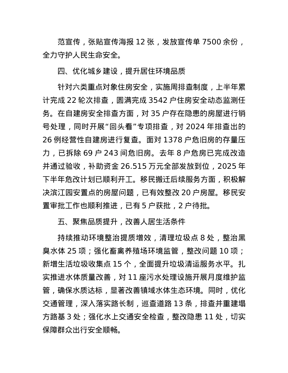 乡镇服务中心2025年上半年工作汇报发言(1).docx_第3页