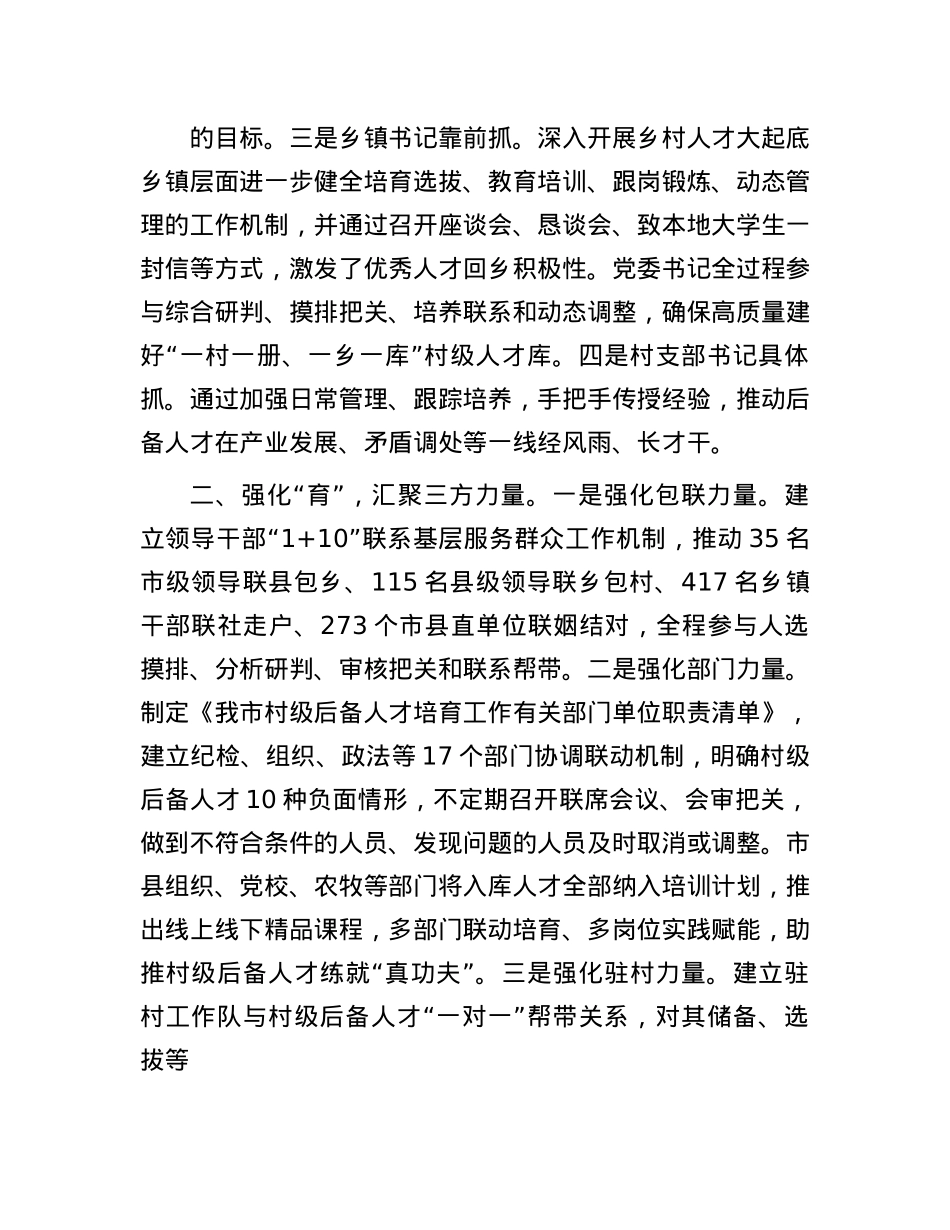 在抓基层X建促乡村振兴工作会议上的交流发言：加强村干部队伍建设，推动乡村高质量发展.docx_第2页