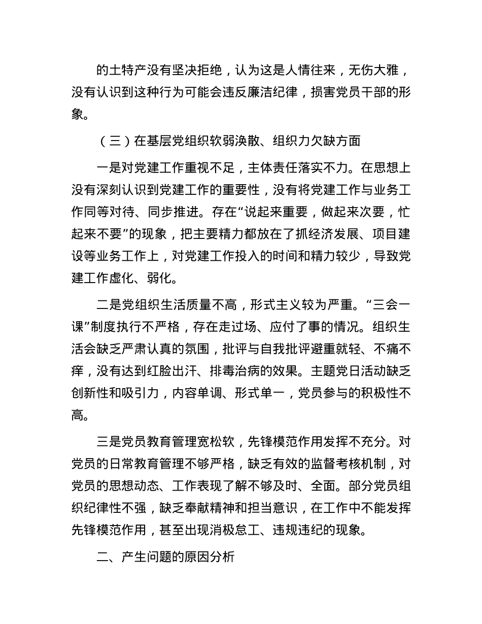镇巡视巡察后问题整改专题民主生活会发言(1).docx_第3页
