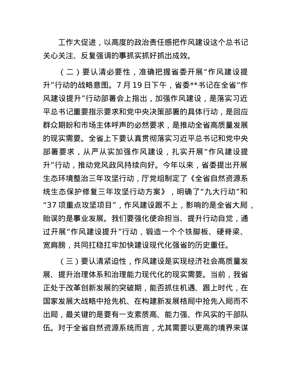 某自然资源厅厅长在厅X组理论学习中心组作风建设专题学习研讨会上的发言材料.docx_第3页