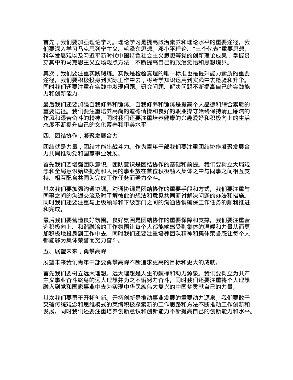 青年干部座谈发言材料：新时代青年干部的责任与担当.docx_第2页