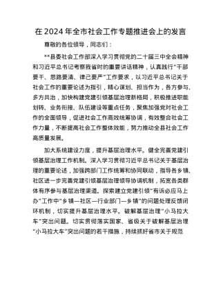 在2024年全市社会工作专题推进会上的发言.docx