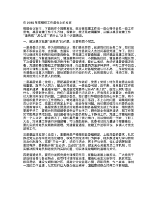 在2025年度组织工作虚会上的发言(1).docx