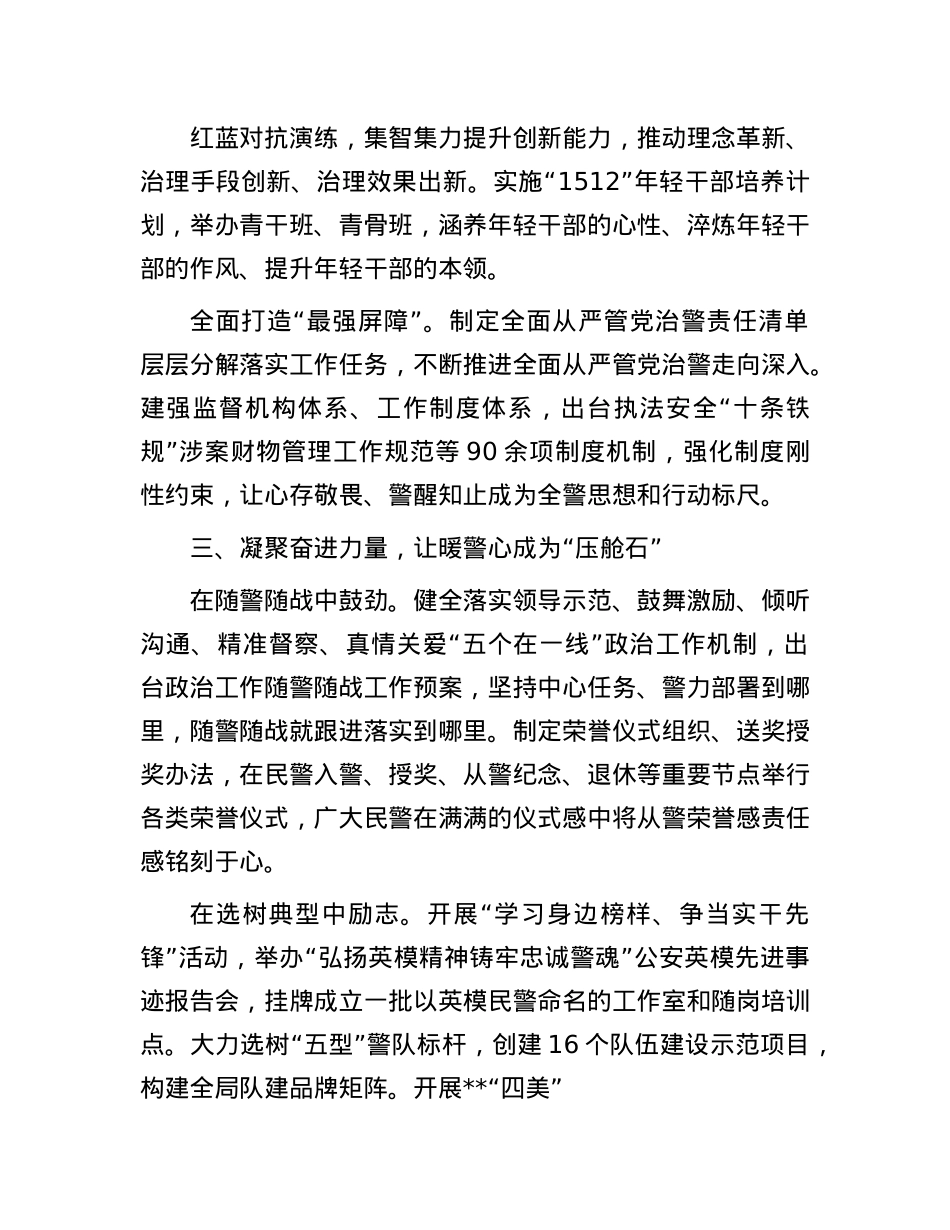 市局在2024年全市思想ZZ工作专题推进会上的交流发言.docx_第3页