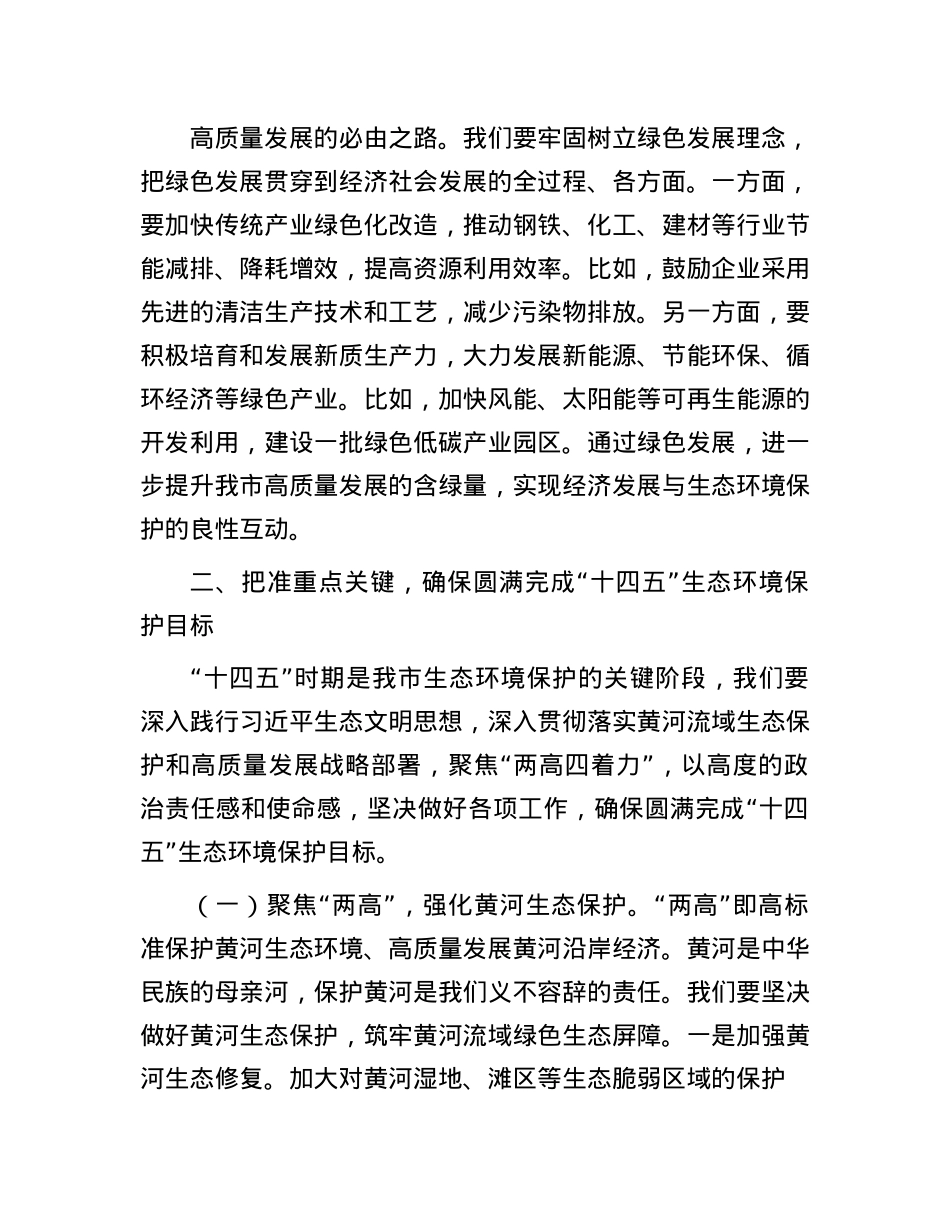 在2025年全市生态环境保护大会上的讲话.docx_第3页