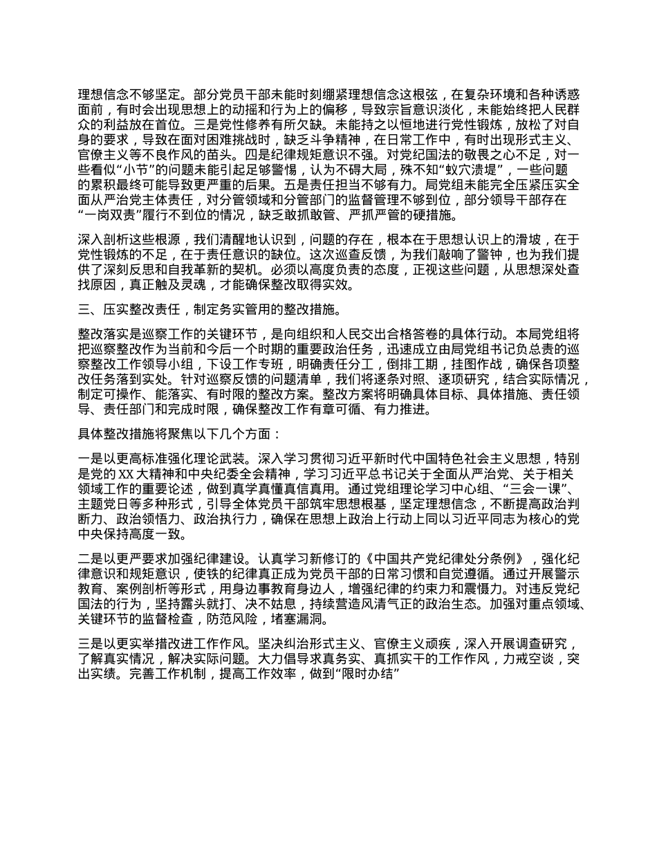 在2025年巡查整改工作情况反馈会上的表态发言.docx_第2页
