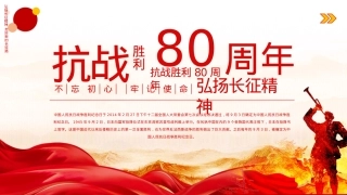 2025纪念抗战胜利80周年PPT大气简洁风中国人民抗日战争胜利纪念日课件模板.pptx