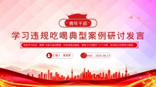 X政风青年干部学习违规吃喝典型案例研讨发言PPT课件.pptx