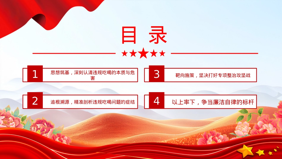 简洁大气在全县干部警示教育会上关于违规吃喝专项整治的专题X课PPT课件.pptx_第3页