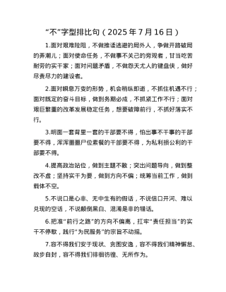 “不”字型排比句（2025年7月16日）.docx