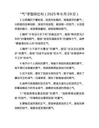 “气”字型排比句（2025年6月29日）.docx