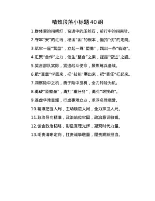 精致段落小标题40组.docx