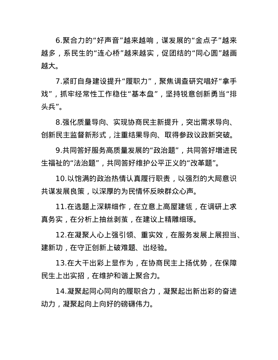 人大政协工作类排比句（2025年6月1日）.docx_第2页